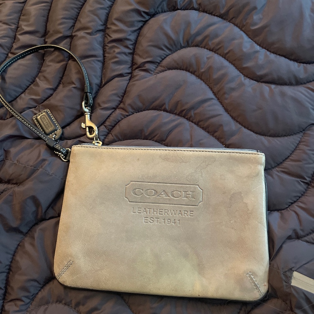 Coach leather wristlet